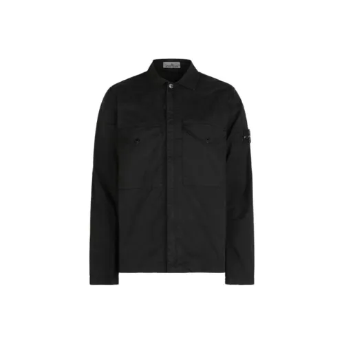 STONE ISLAND Черные Мужские Куртки