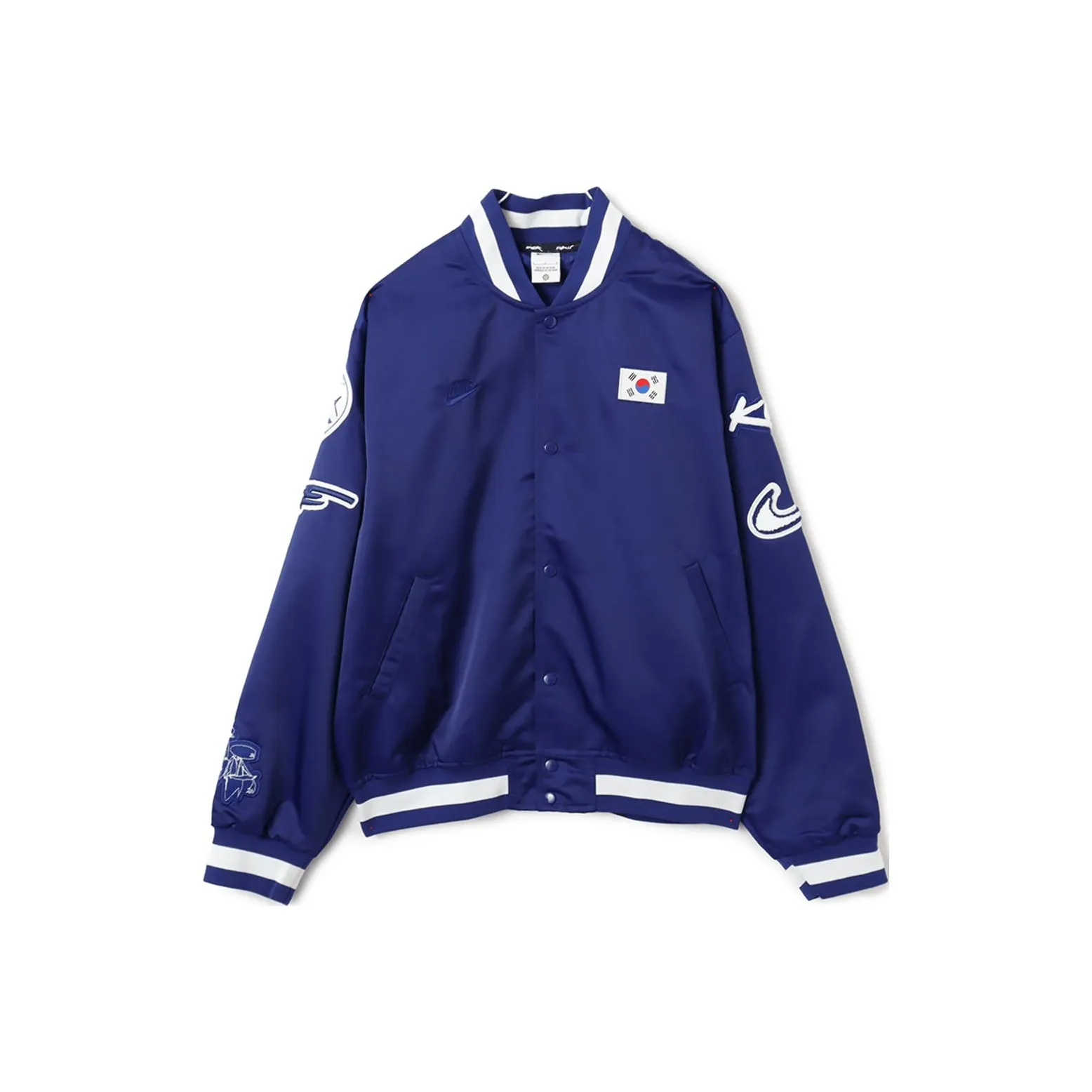 Nike X Futura Paris Olympics Series Jackets Unisex Blue With White Lettering