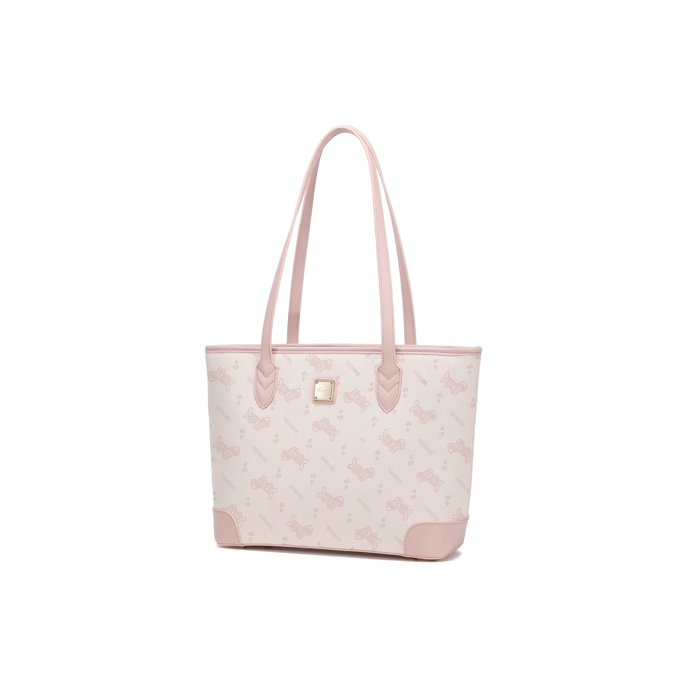 SHORT HAIR GIRL PU Tote Bag, Shoulder Bag Women's Cherry Blossom Pink