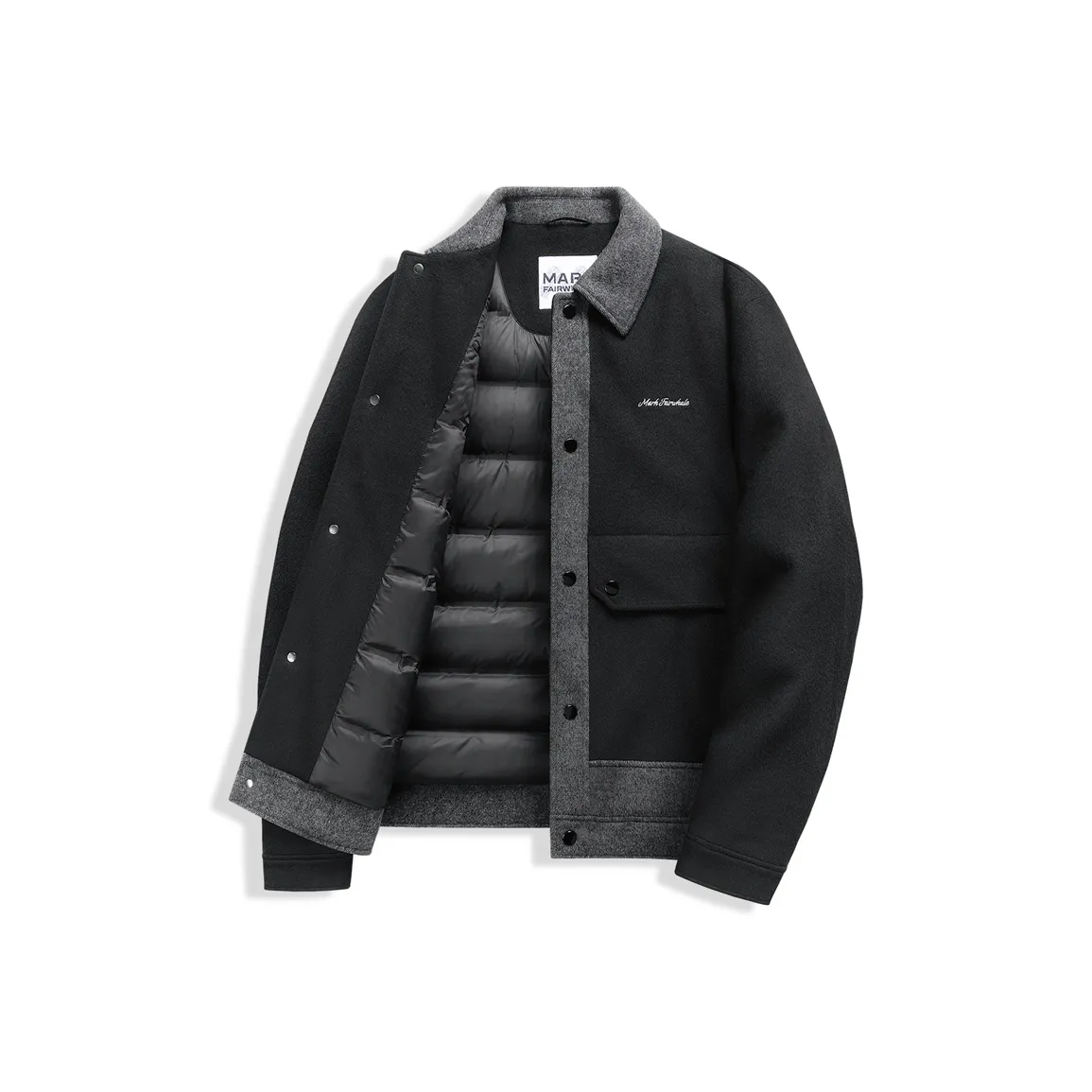 FAIRWHALE Куртки и Пальто Мужской Чисто Черный