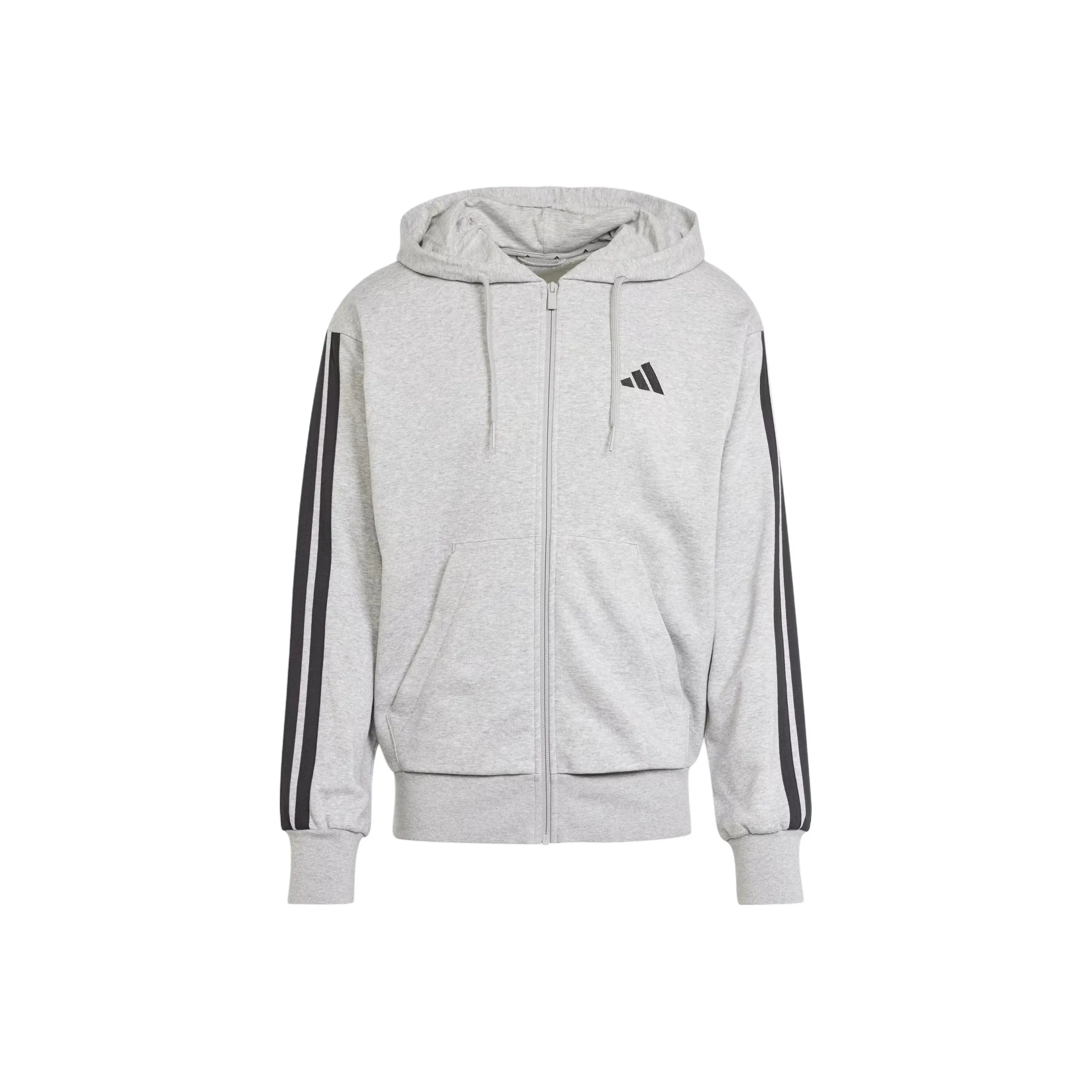 Adidas Sportswear ESSENTIALS FW24 3 Stripes French Terry Куртки и Пальто Мужской Средний Серый Черный