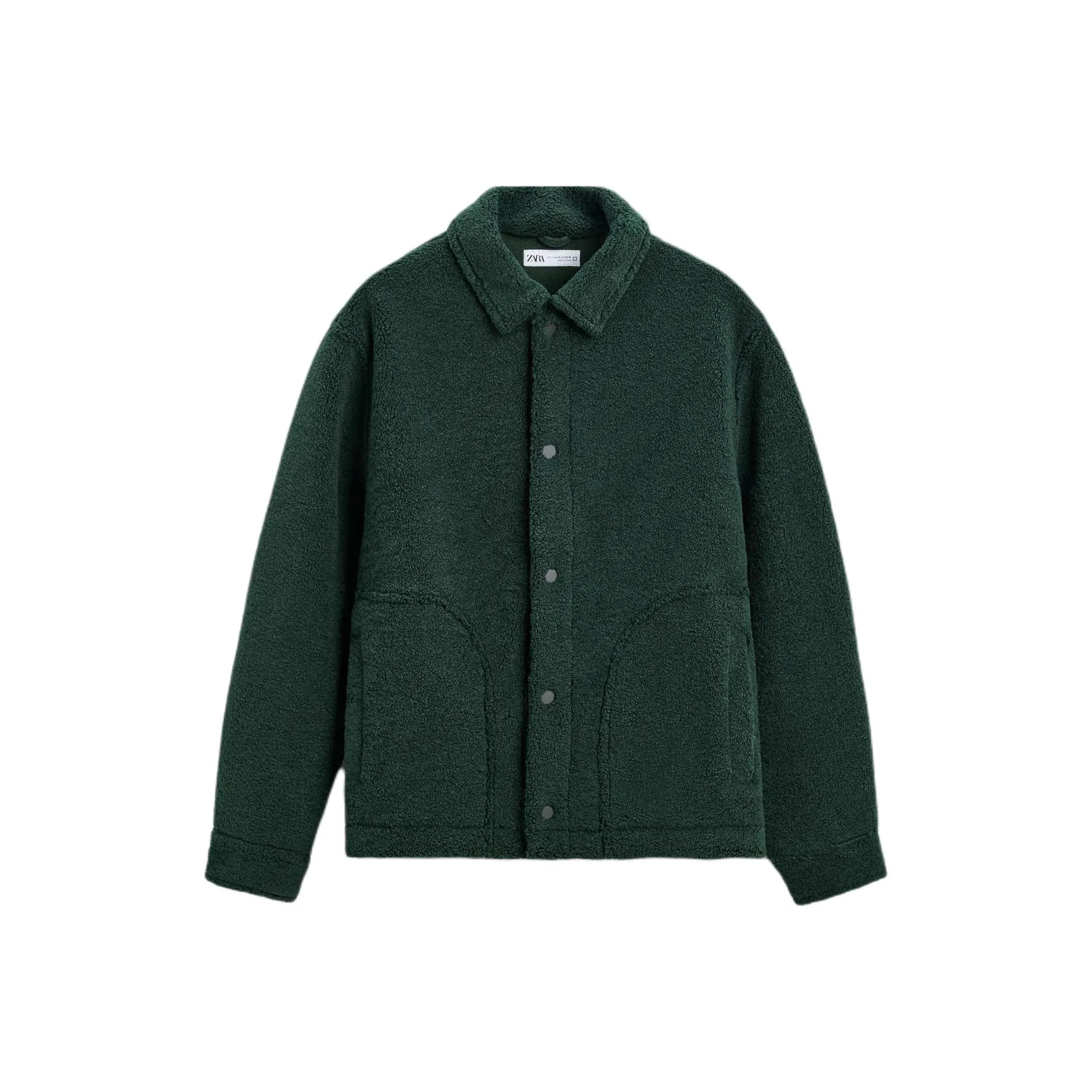 ZARA Collaboration Бархат Feel Пальто Мужской Зеленый