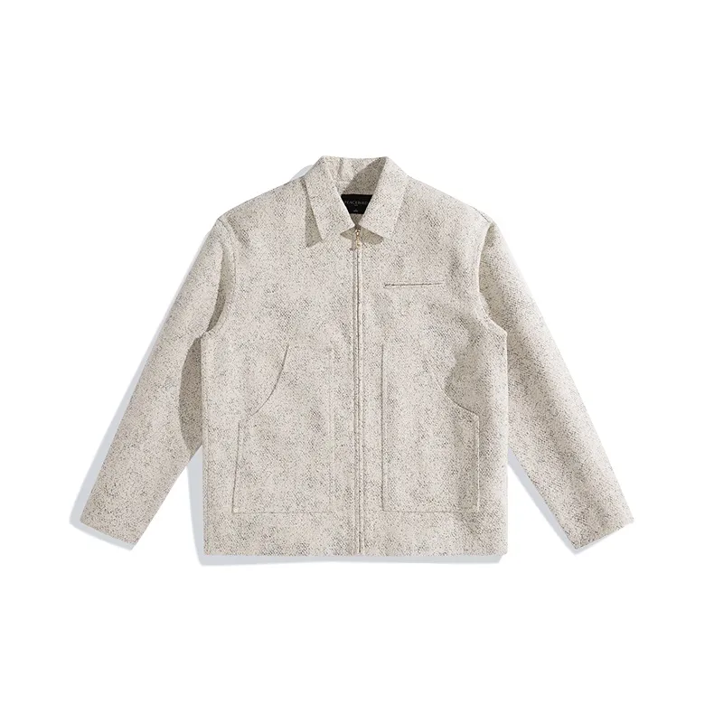 PEACEBIRD MEN PEACEBIRD MEN Fashion Collection Jackets Unisex White Loose Fit