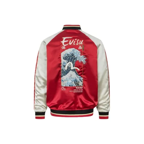 EVISU Темно-красный Мужские Бейсбольные Джерси