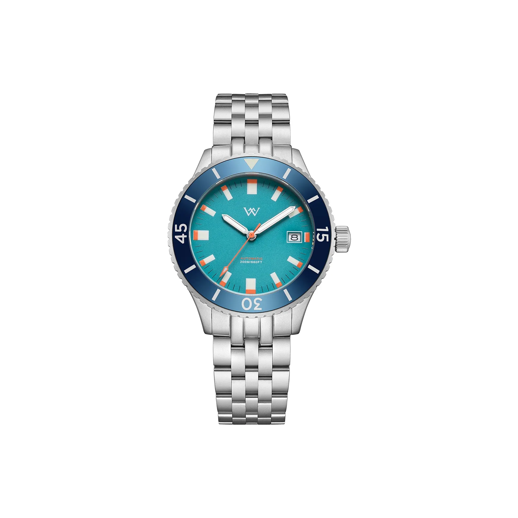 Welly Merck Canglan Collection Автоматический Механический Механизм Нержавеющая Сталь Ремешок Часы Мужские Часы Синий Циферблат