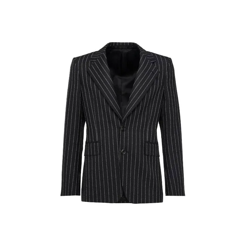 Alexander McQueen Single Breasted Prinstriped Blazer