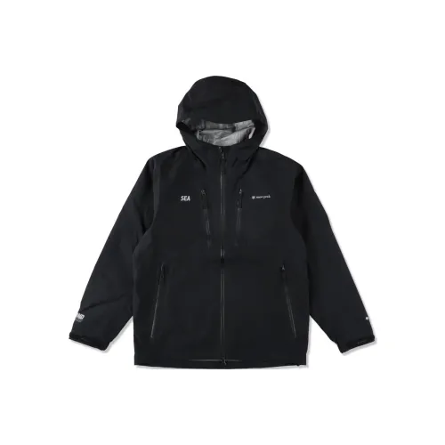 Wind And Sea Snow Peak Co Фирменный черный Унисекс Куртки