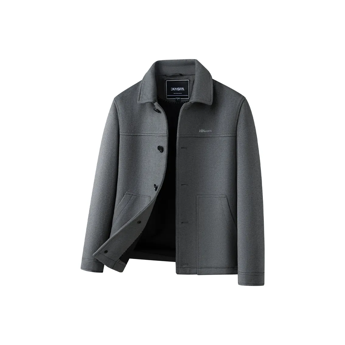 Kaiser Medium Gray Men's Coat Kaiser Средне-серый Мужской Пальто