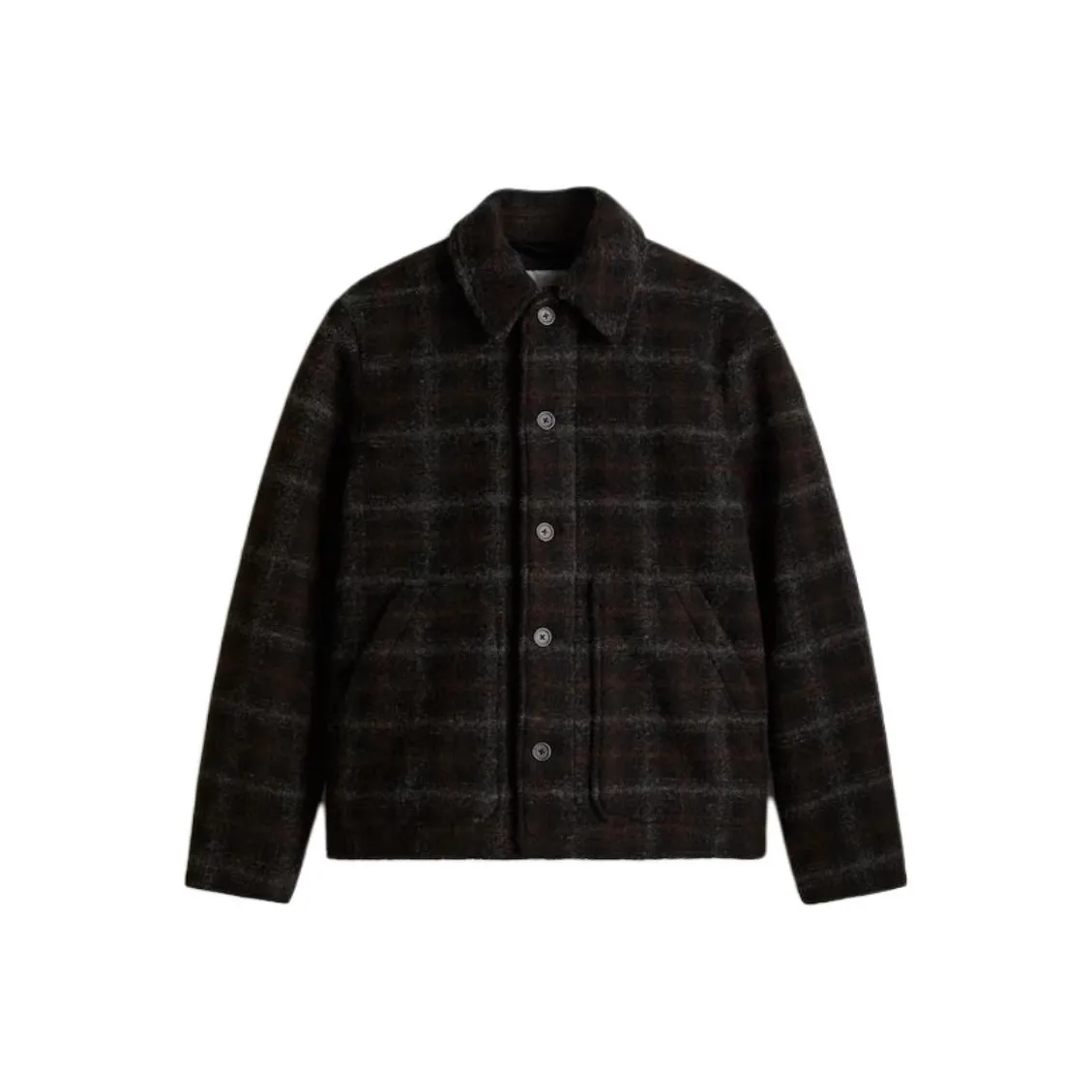 H M Куртки и Пальто Мужской Темно-Коричневый Клетка