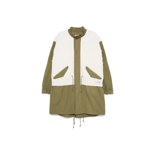 JUNYA WATANABE Оливково-зеленый Мужское Пальто