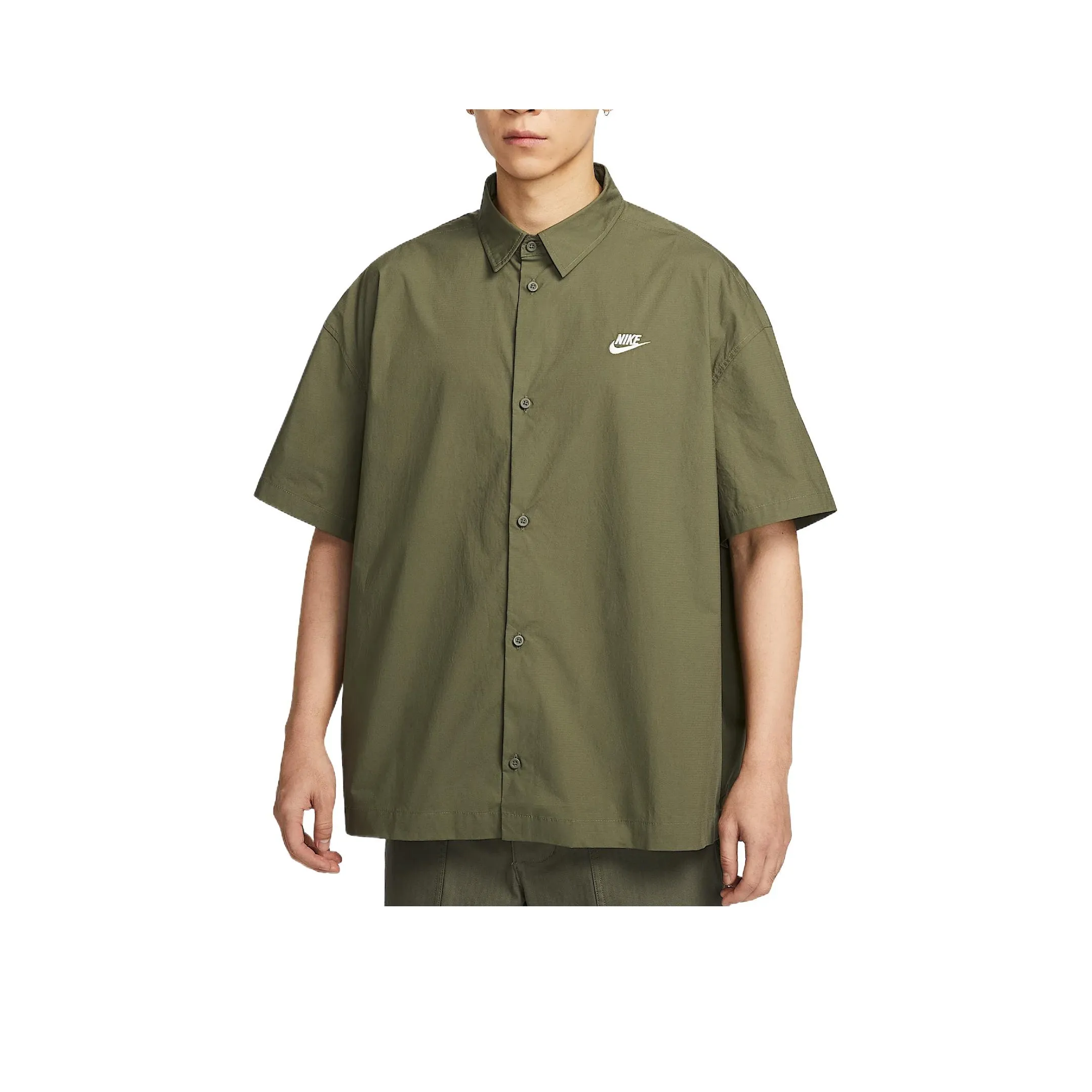 Nike Club Shirt Men's Medium Olive Green White Nike Club Shirt Мужской Средний Оливковый Зеленый Белый