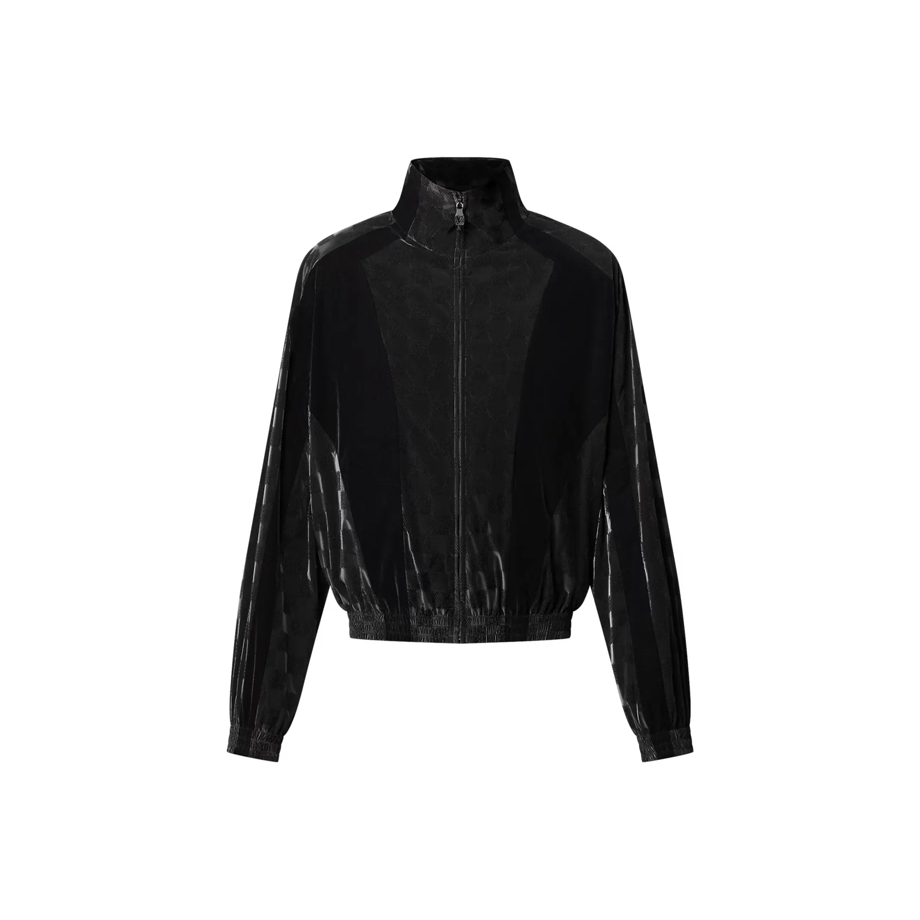 Lv Flocked Damier Technical Tracksuit Top