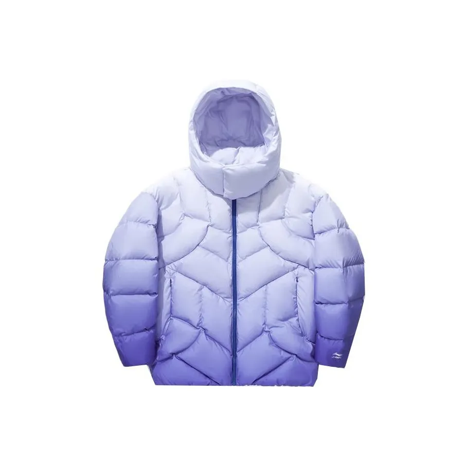 LINING x Steven Harrington Пуховик Мужской Стандартный Белый Shadow Фиолетовый Синий С принтом по всей поверхности