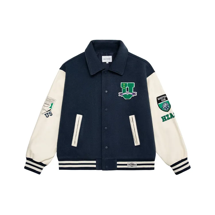 URBAN STANDARD Бейсбольная куртка Мужская Темно-синяя