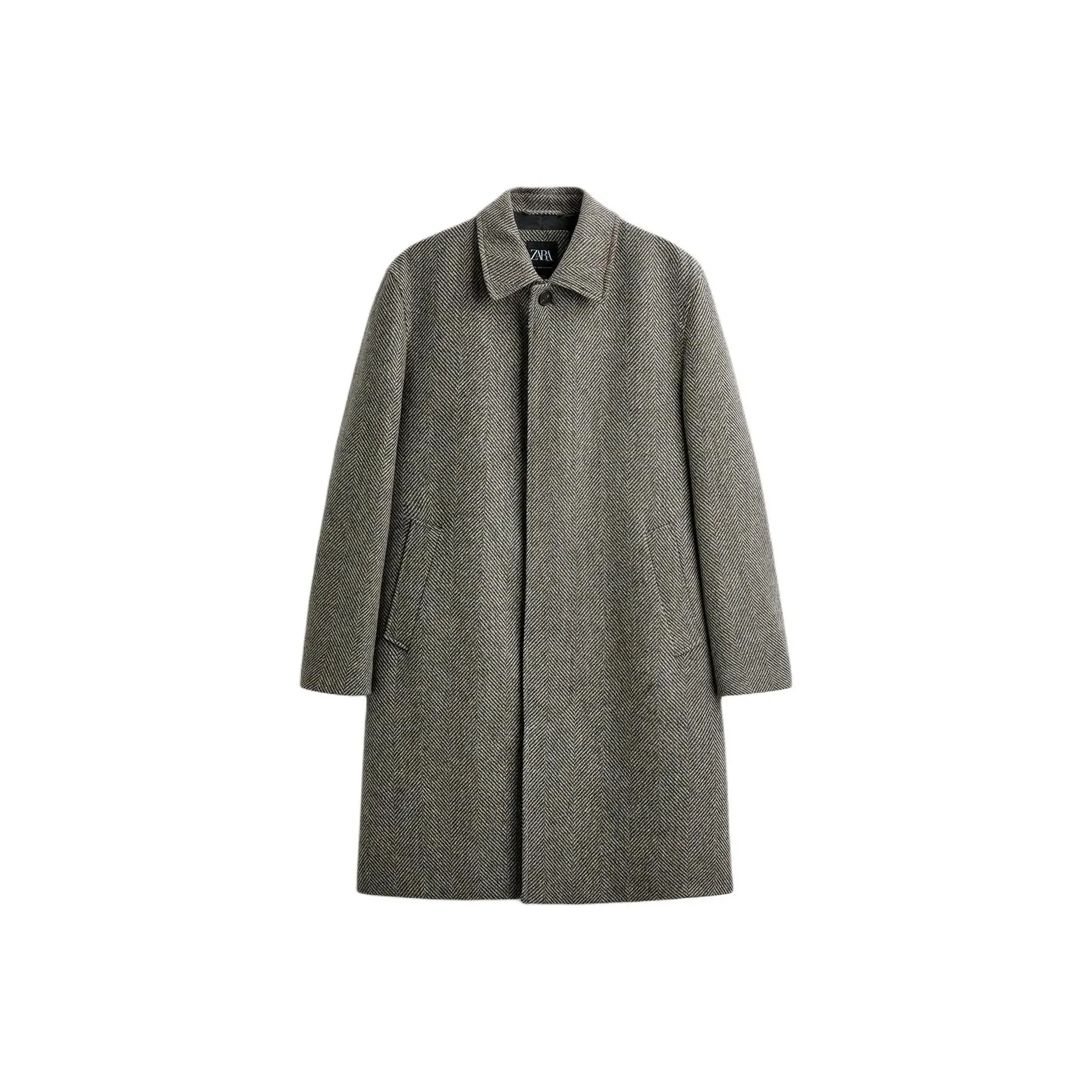 ZARA Coats Men's Zebra Print Brown
