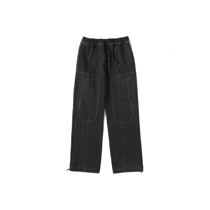 LiNing Джинсовый серый Мужские Джинсы