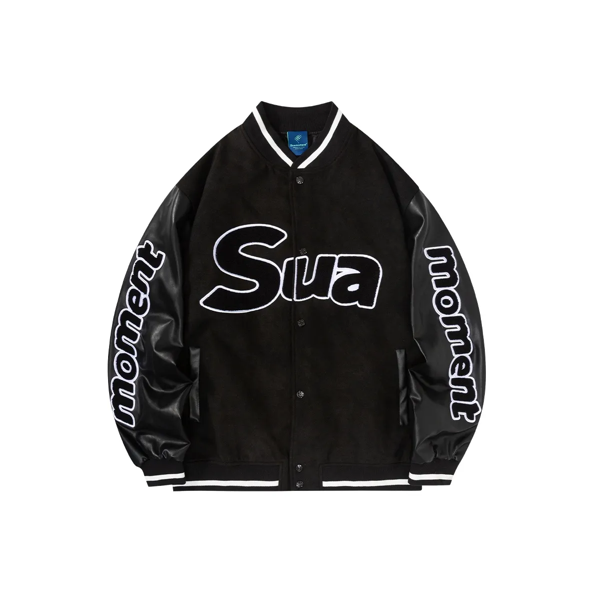 Suamoment Куртка American Casual Свободный крой Бейсбольная куртка Куртка Унисекс