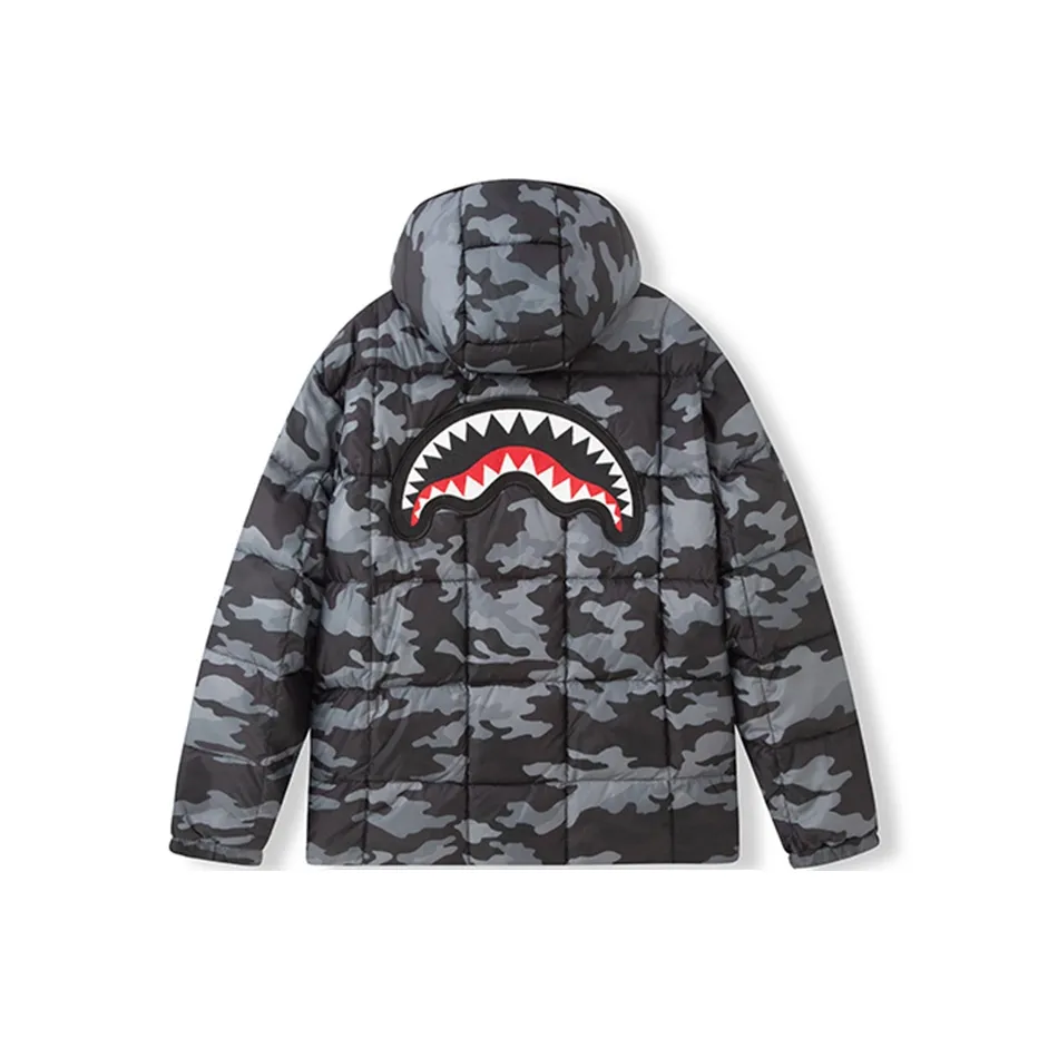 SPRAYGROUND Зимний стиль SG Shark пуховик пуховая куртка куртка унисекс черный