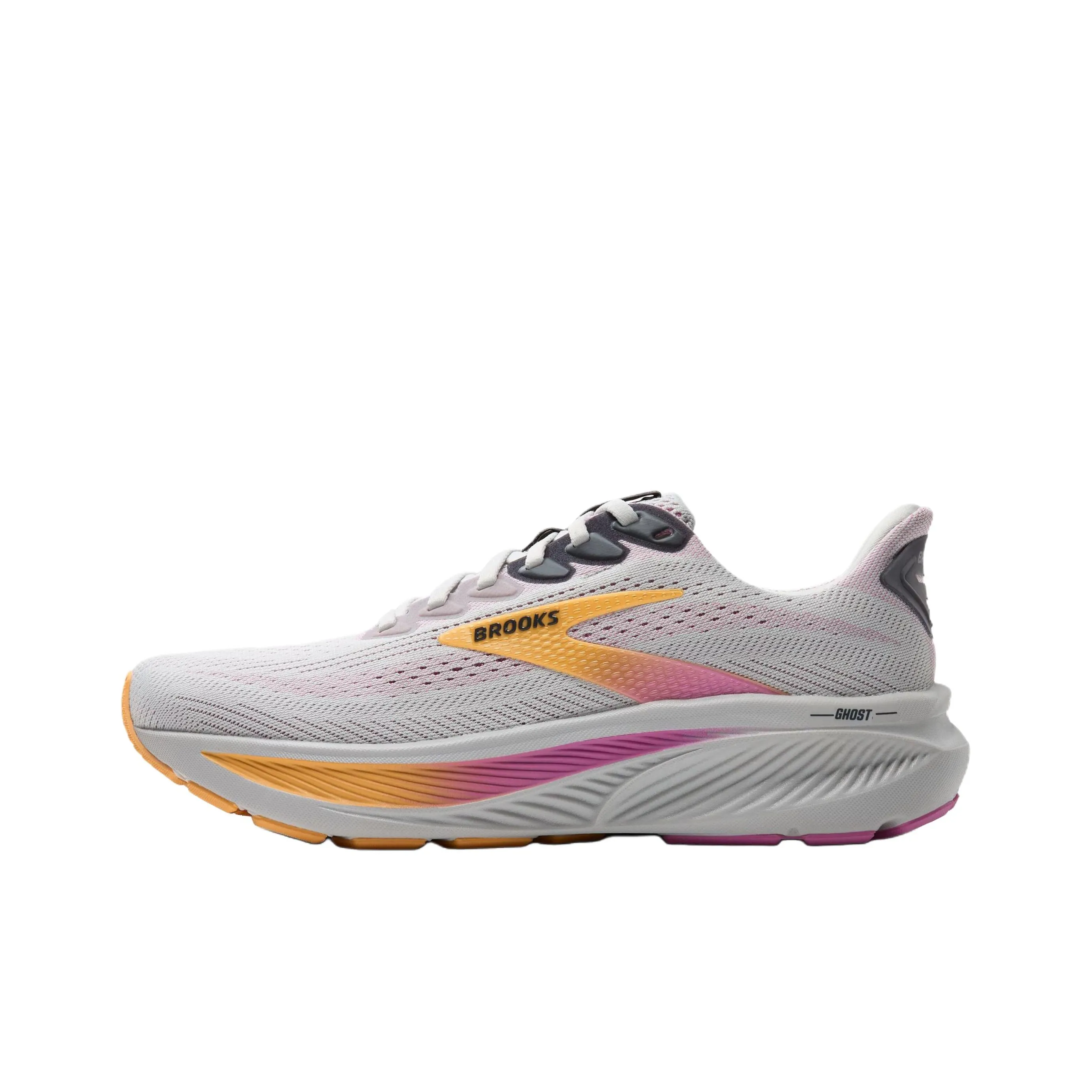 Brooks Slip-resistant Abrasion-resistant Low Top Casual Running Shoes Women's Gray Pink Брэдс Слип-резистентный Абразион-резистентный Низкий Топ Повседневные Беговые Кроссовки Женские Серый Розовый