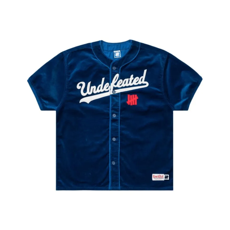UNDEFEATED SS24 Baseball Jacket Unisex Blue