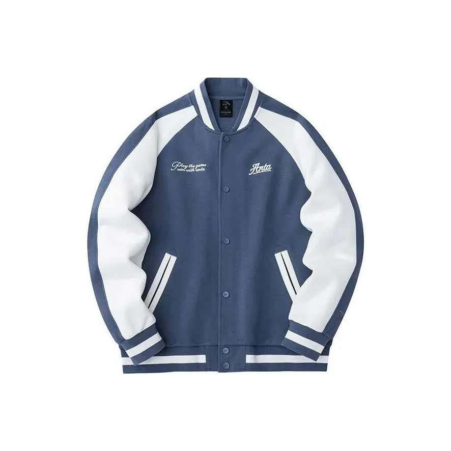 Anta Life Klassic Baseball Jacket Coat Men's Dream Blue