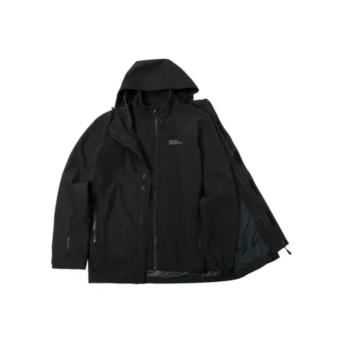 JACK WOLFSKIN Северный Черный Мужские Ветровки