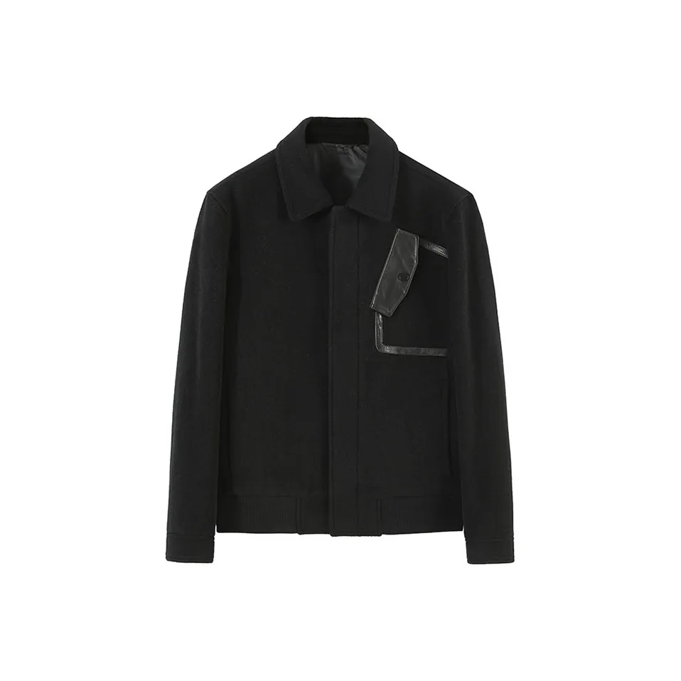 DAVID NAMAN Черное мужское пальто