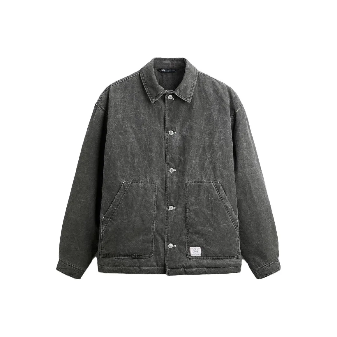 ZARA Jacket Men's Zebra Print Gray