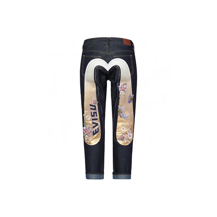 EVISU SS20 Fitted Straight Jeans Women's Denim Blue