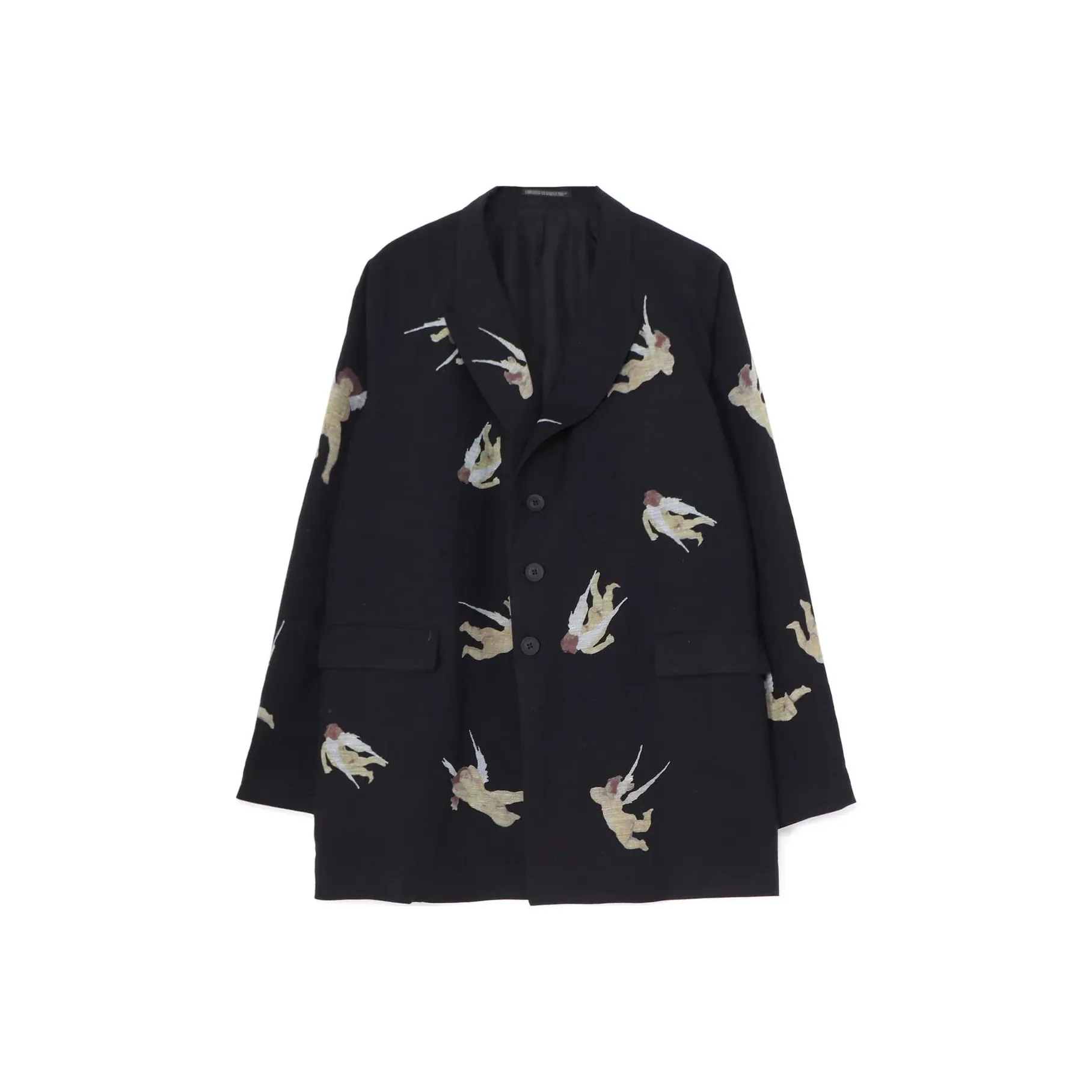 Yohji Yamamoto Angels print Single breasted Blazer