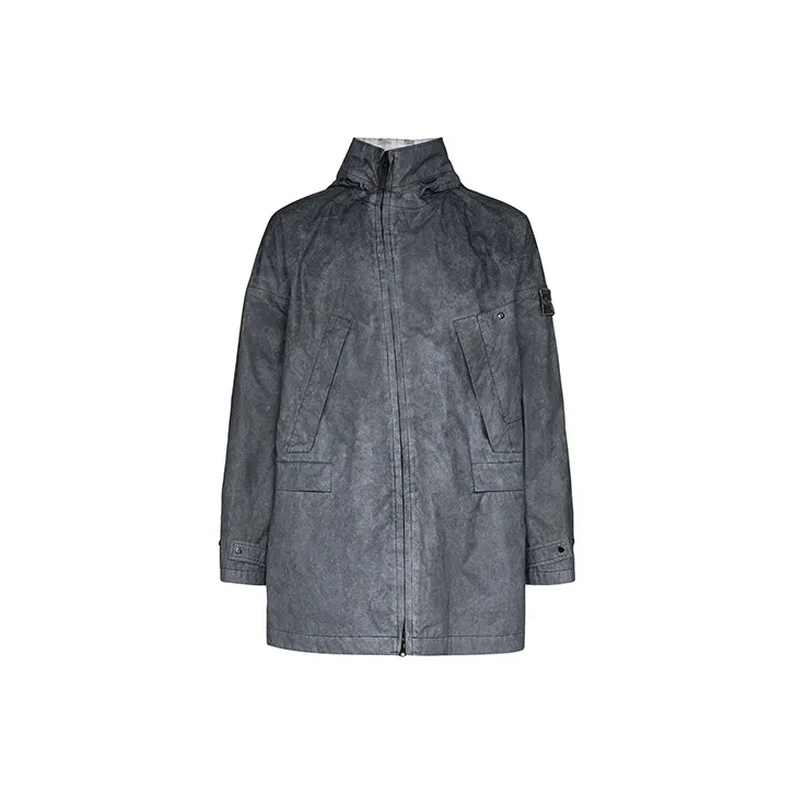 STONE ISLAND Parka Coat Men's Dark Gray