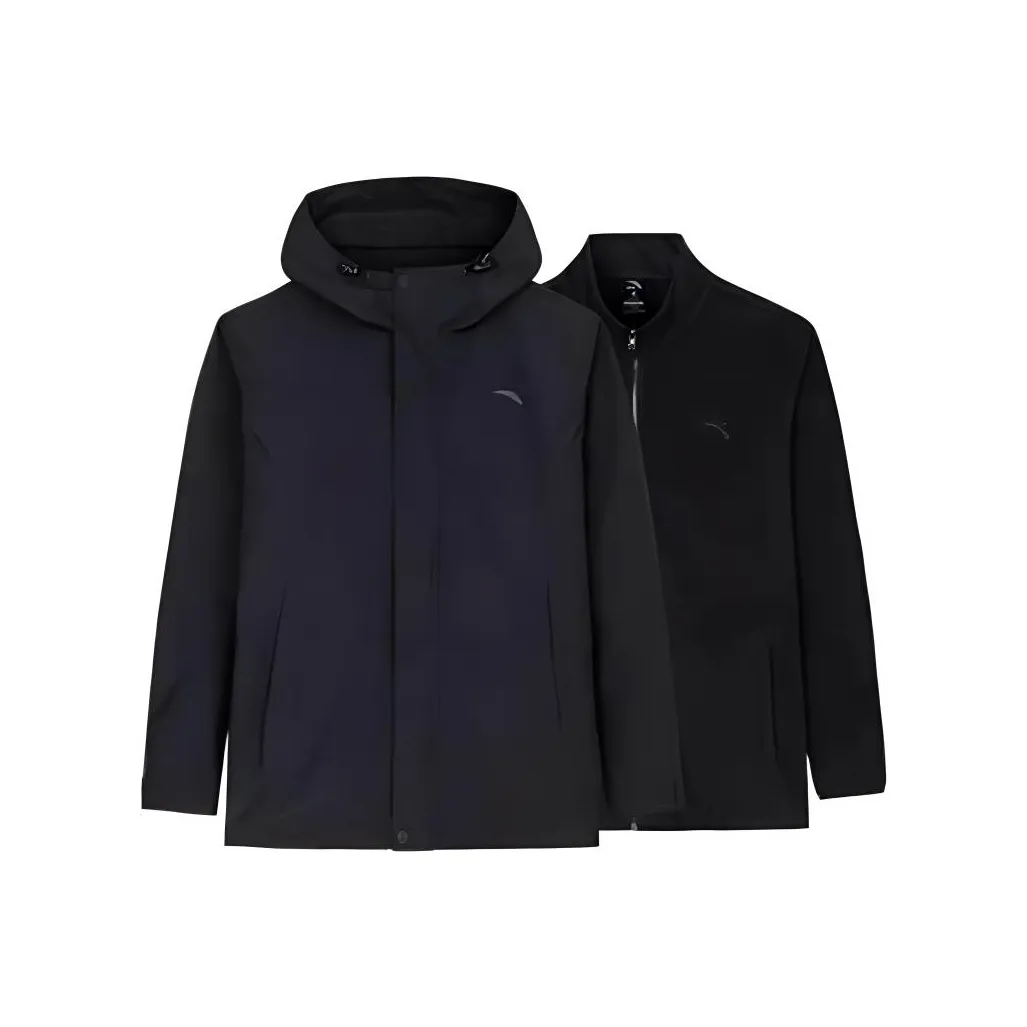 ANTA ZONGXUNXILIE Офис Повседневный Термостойкая Ветровка с Отталкивающим Влажность Мужской Основной Черный