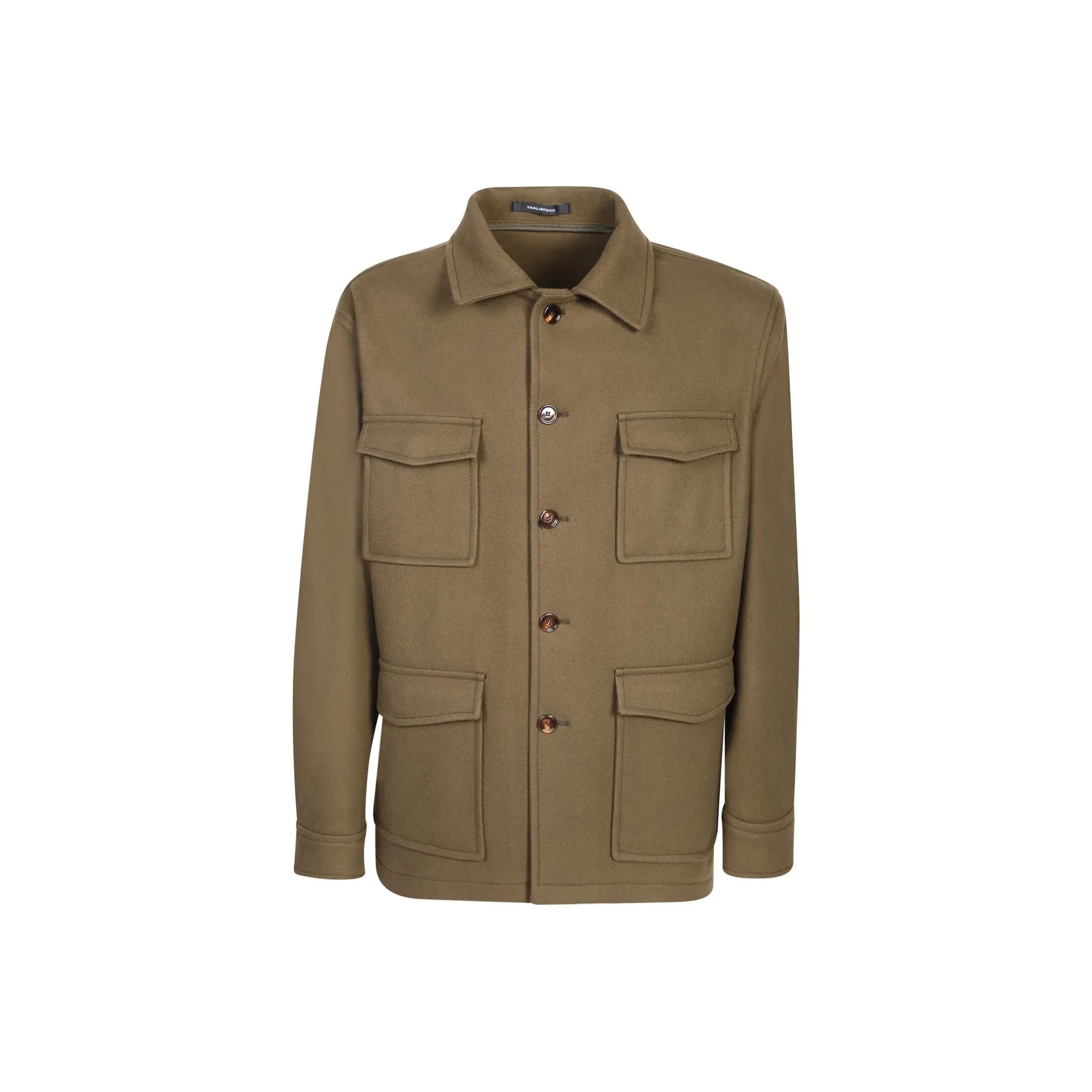 Tagliatore Pocket Detailed Buttoned Shirt Jacket