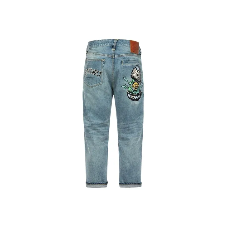 EVISU Jeans Men Denim Blue