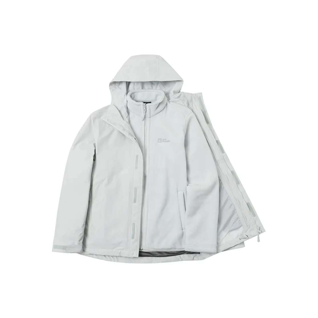 Jack Wolfskin Водонепроницаемый и Ветрозащитный Ветровка Мужской Холодный серый