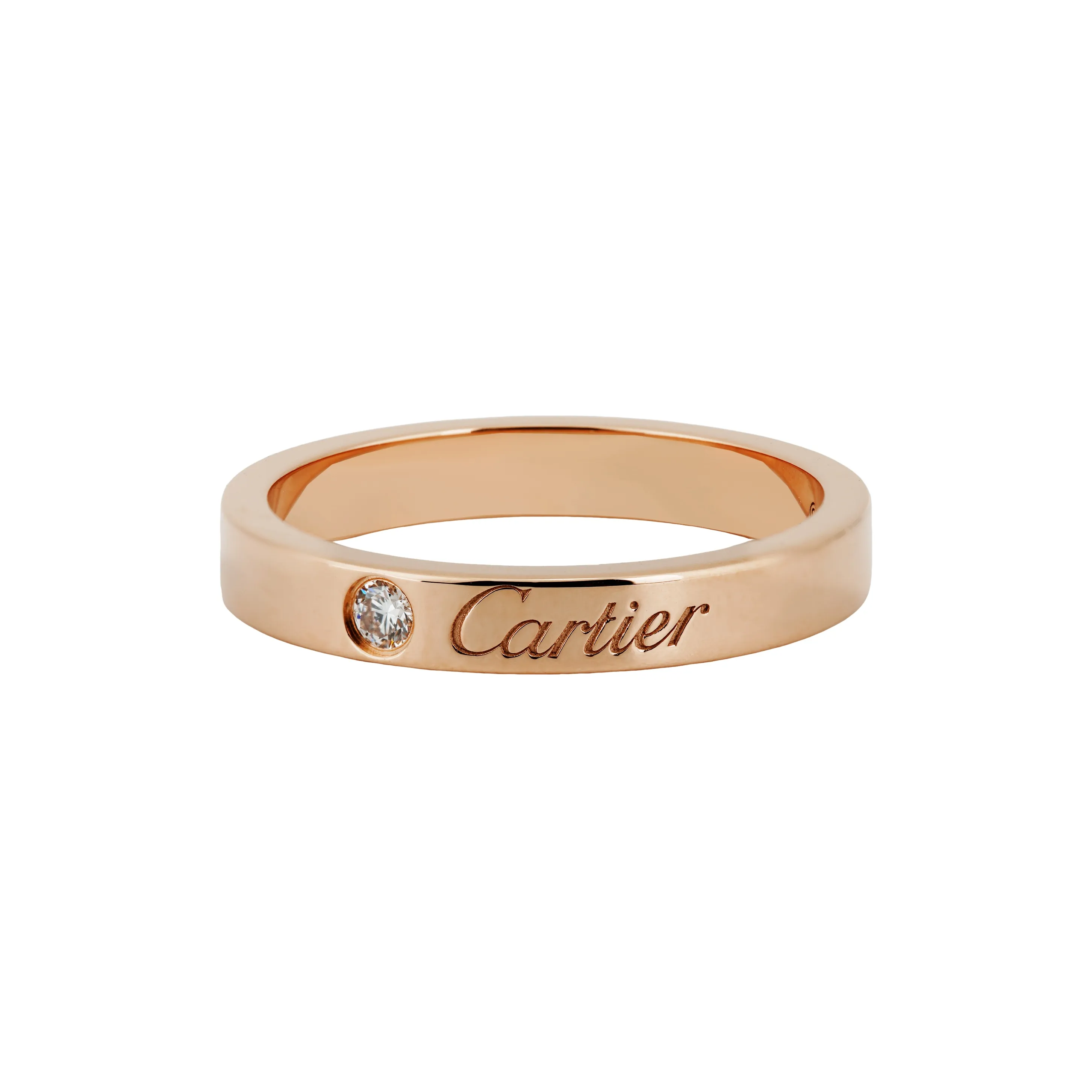 CARTIER C De Cartier Collection 18K Rose Gold Rings Unisex Rose Gold