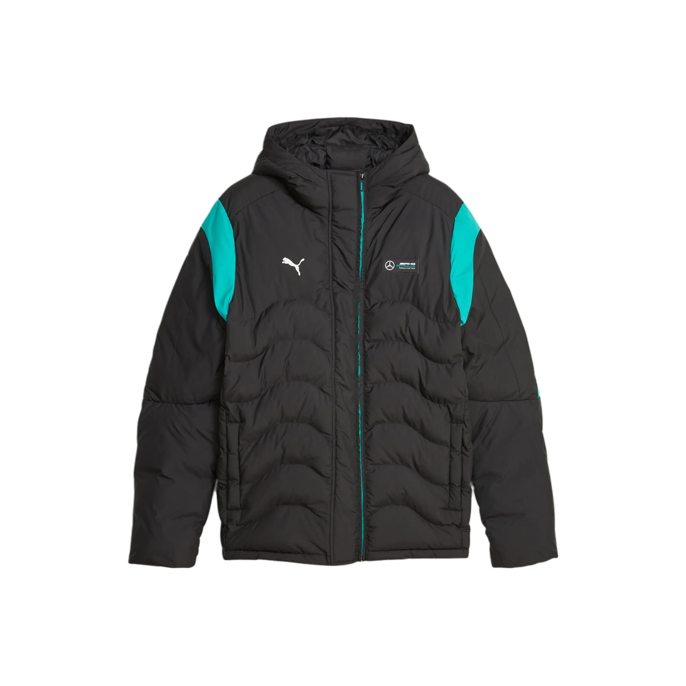 PUMA x Mercedes Benz Коллаборация Petronas MT7 Ecolite Мужской хлопковый пуховик Мужской черный