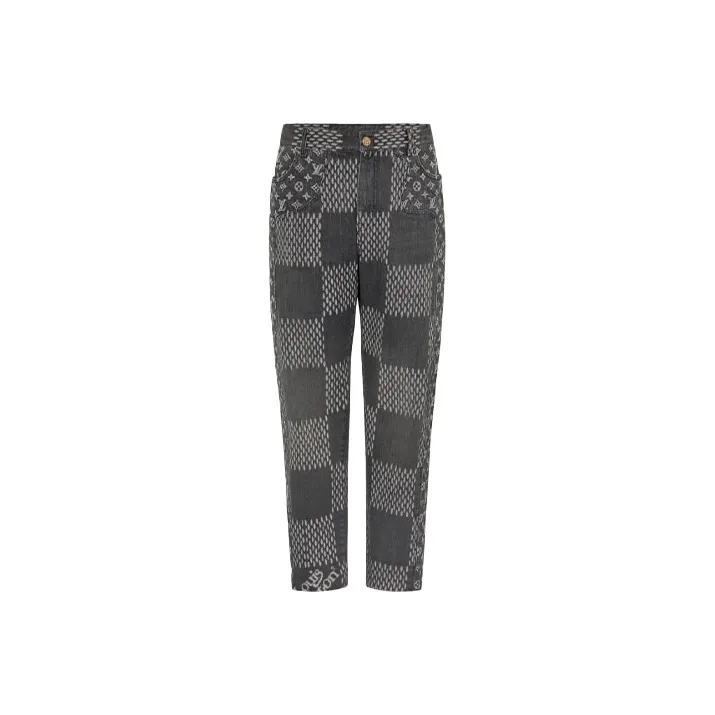 LOUIS VUITTON X Nigo Giant Damier Waves Mngm Denim Pants