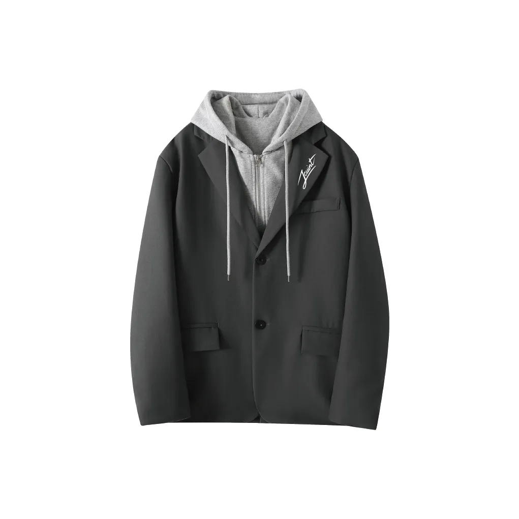 JCUI Куртки Пальто Унисекс Темно-Серый