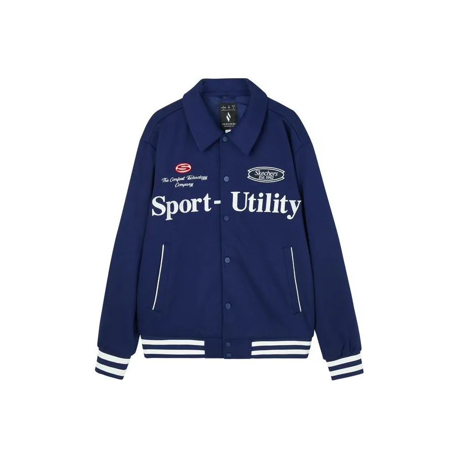 Skechers Colorful Бейсбольная куртка Мужской Ocean CAVE Blue