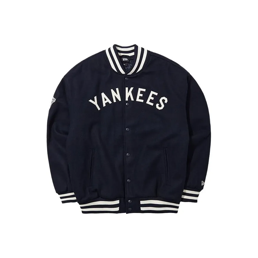 New Era x MLB FW23 Baseball Jacket Unisex Navy Blue
