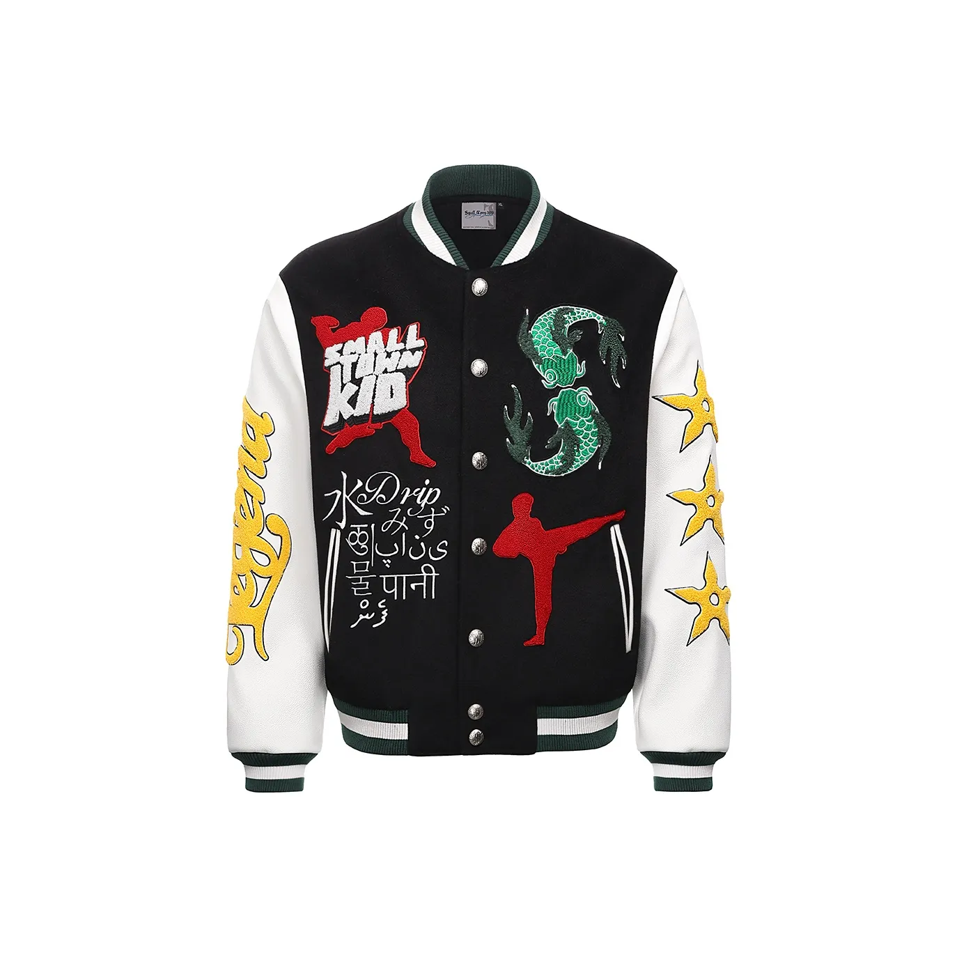 STK SMALL TOWN KID Бейсбольная куртка Унисекс Черный
