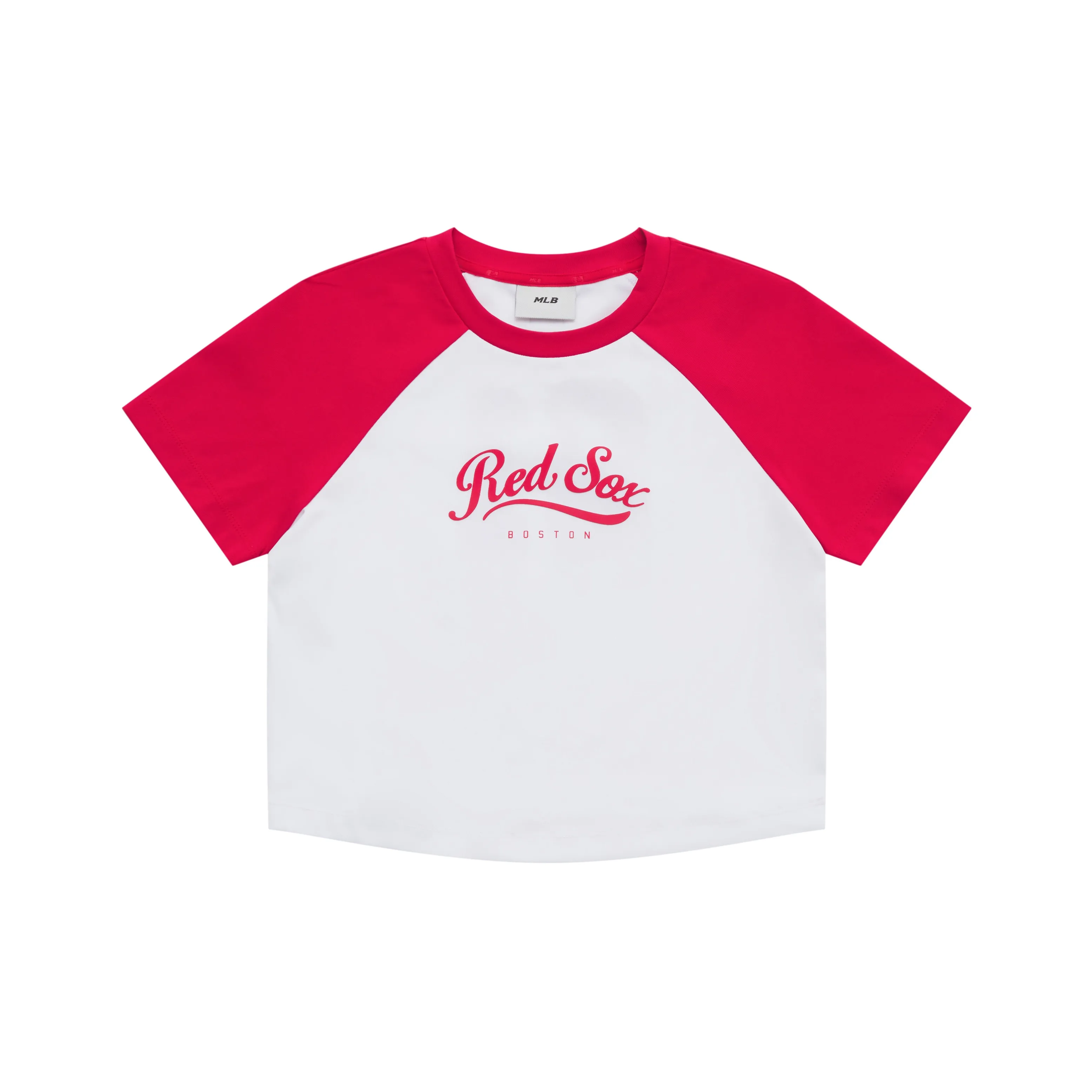 MLB Preppy Style Collection Boston Red Sox SS25 Реглан с коротким рукавом T-рубашка Женская Красная
