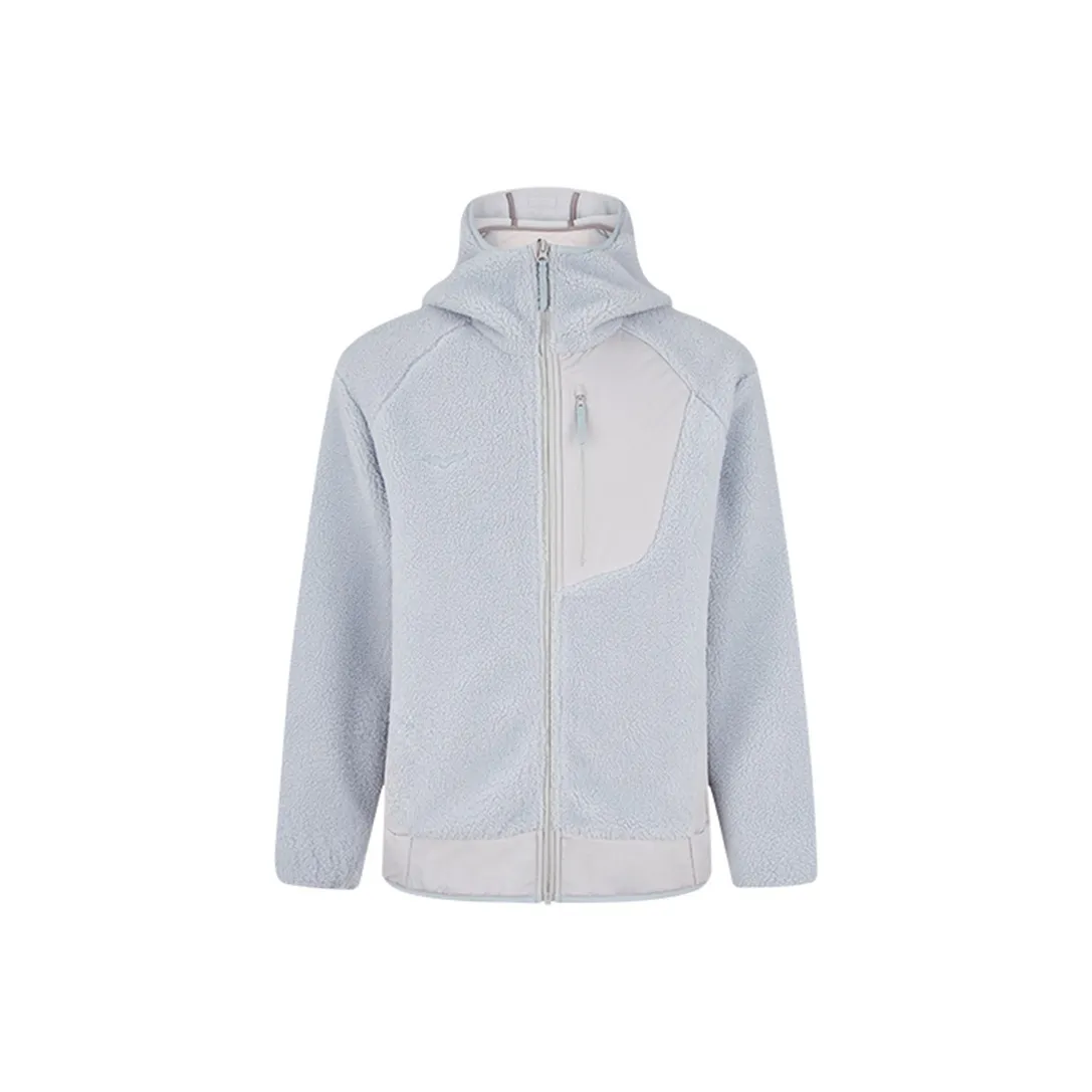 HOKA ONE ONE Флис AW24 FZ Толстовка CHN Бархат Feel Куртка Мужской Cosmic Серый