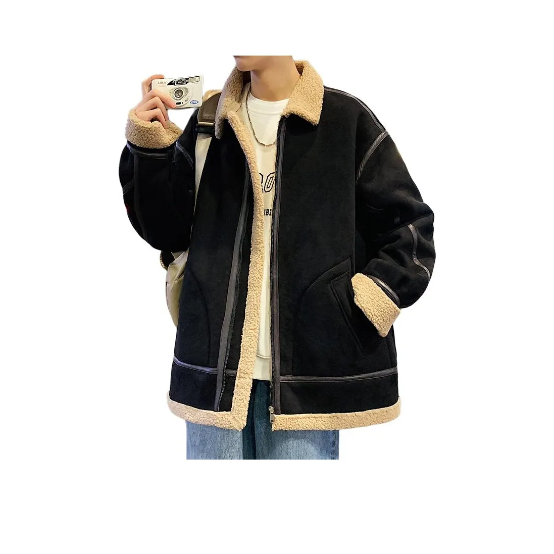 JIMI JONS Замша Композитный флис Пуховая куртка Velvet Jacket Унисекс