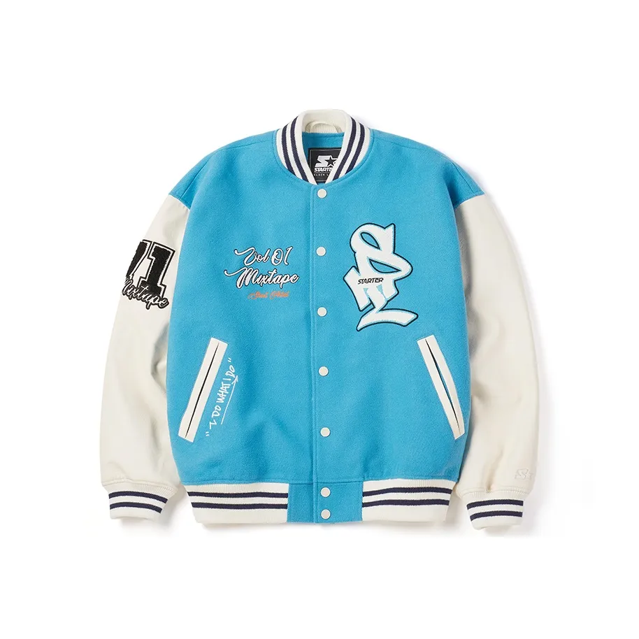 STARTER Baseball Jacket Unisex Bright Blue
