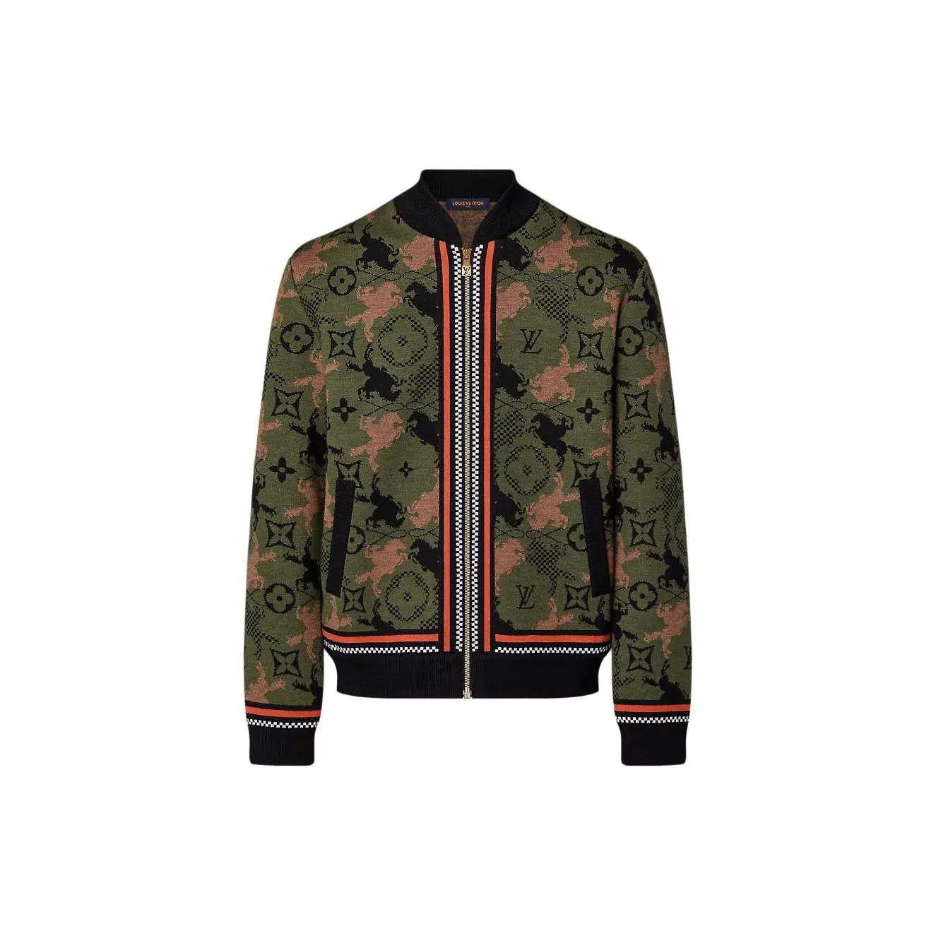 LOUIS VUITTON Jacquared Wool Bomber Blouson