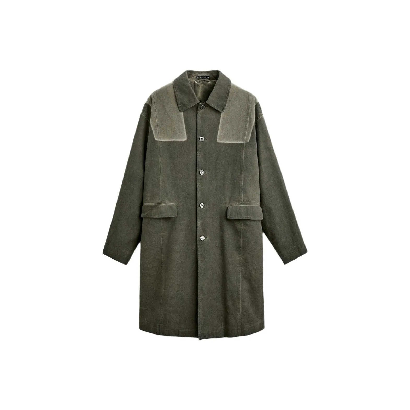 ZARA Зеленое Мужское Пальто