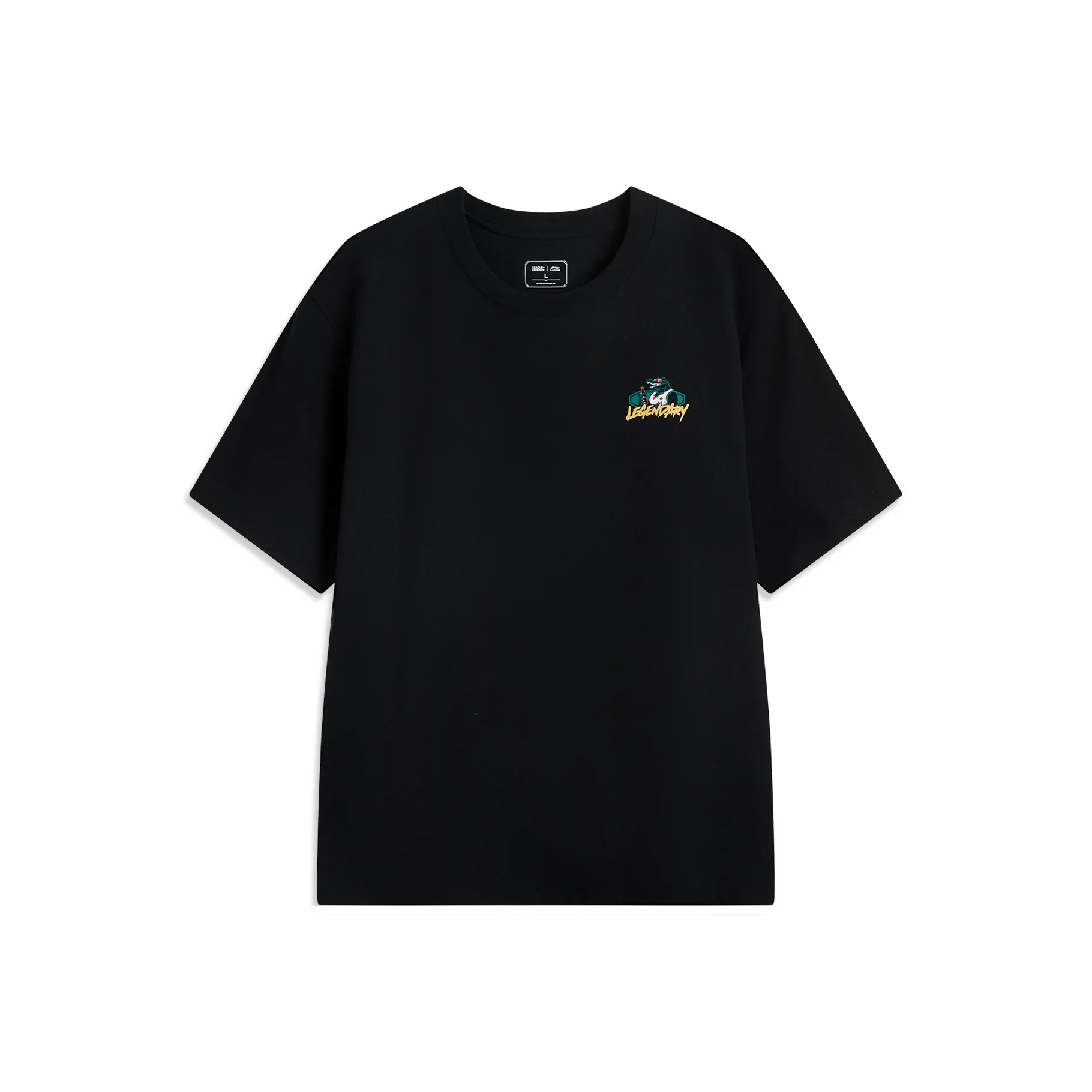 LINING x LEAGUE OF LEGENDS Sports Life Collection T-Shirt Унисекс Черный Спина Крокодил
