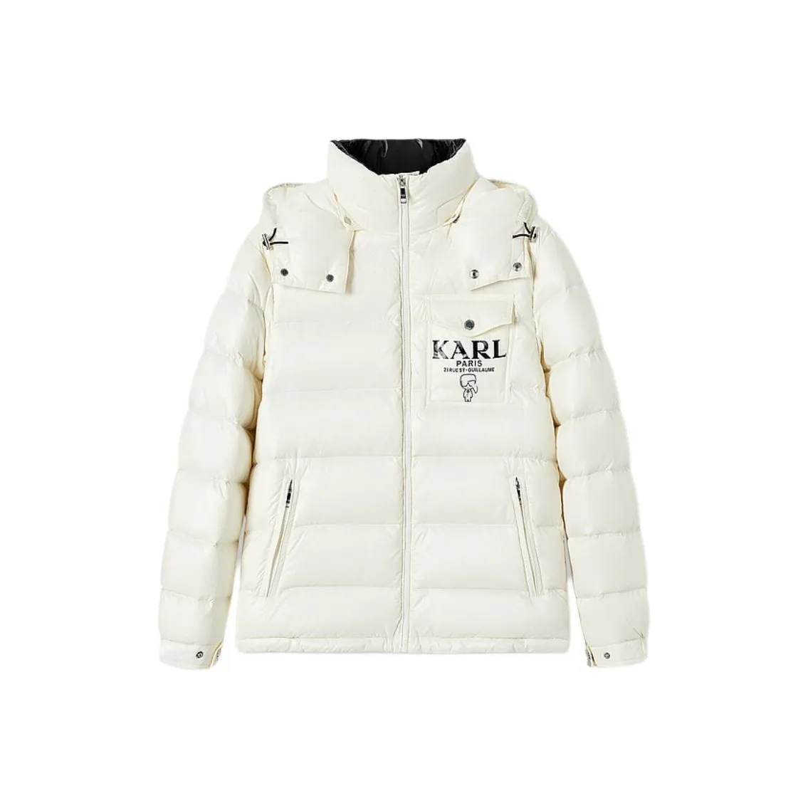 KARL LAGERFELD Пуховик Мужской Экрю